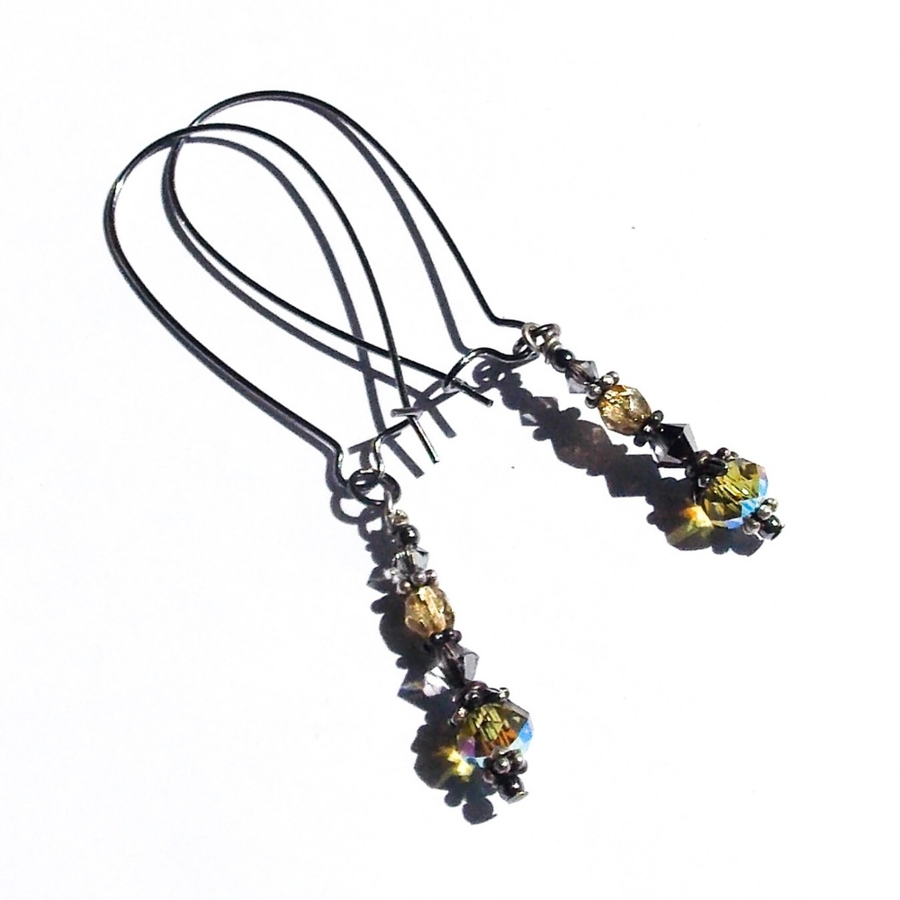 Gypsy Crystal Wand Earrings Festival Sparkle
